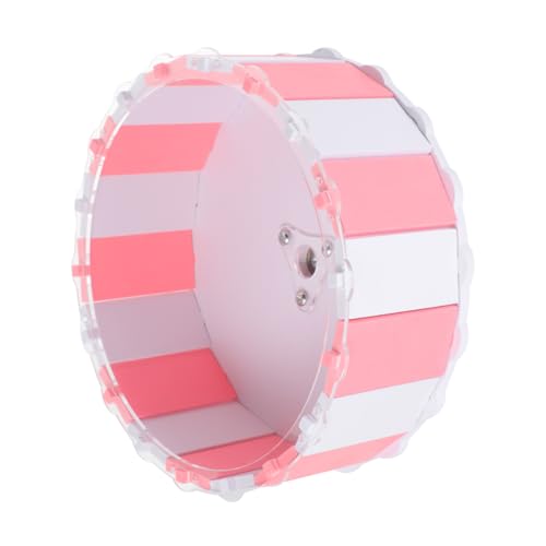 VANZACK 1 Stück Scrollrad Hamster hamsterspielzeug Hamster zubehör für den käfig Hamster Running Wheel stilles Rad klein Haustiere Laufrad Hamster ruhiges Hamsterrad Plastik Rosa von VANZACK