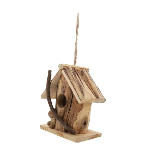 VANZACK 1 Stück Vogelhausdekoration Vogelhäuser Vogelhäuschen für draußen Outdoor- im Freien Hinterhof Vogelhaus für draußen dekorativer Vogelschutz Vogelschlafnest Weißes Holz von VANZACK
