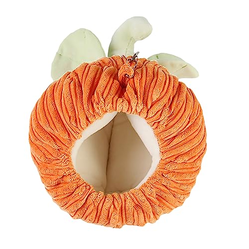 VANZACK 1 Stück warmes Haustiernest klein Hamster verstecken geformt drinnen Hamsterkäfig haustierbett haustierfeldbett Haustierversteck Haustiercradle Haustierhöhle Diamantvlies Orange von VANZACK