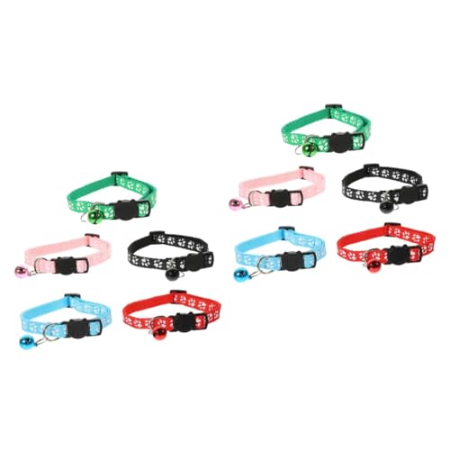 VANZACK 10 STK Katzenhalsband Haustierhalsband- Verstellbare Welpenhalsbänder Für Streu Welpenhalsband Halsschmuck Für Haustiere Katzenhalsdekor Sicherheitsschnalle Die Klingel Nylon VANZACK 10 STK Katzenhalsband Haustierhalsband- Verstellbare Welpenhalsbänder Für Streu Welpenhalsband Halsschmuck Für Haustiere Katzenhalsdekor Sicherheitsschnalle Die Klingel Nylon von VANZACK