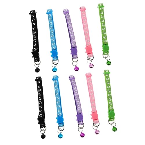 VANZACK 10 STK Katzenhalsband Weibliches Hundehalsband Kleine Hundehalsbänder Glockenhalsband Für Katzen Halsband Mit Hundeglocke Sicherheitshalsbänder Für Katzen Nylon Gürtel Die Klingel von VANZACK