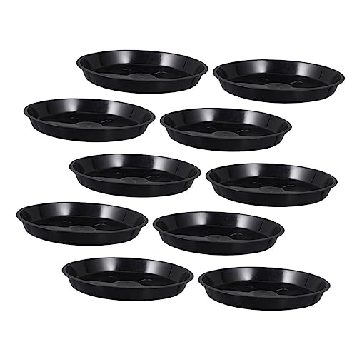 VANZACK 10 Stück Blumentopf Tablett dreibein stativ stativzubehã¶r Pflanzschalen für Zimmerpflanzen klare Pflanzenuntersetzer Netz Gartenbedarf Topftabletts für den Gartenbau Plastik Black von VANZACK