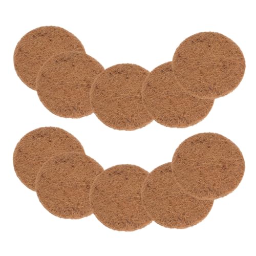 VANZACK 10 Stück Kokosnussbraune Seiden Blumentopfmatte Hühnernistmatte Taubenbedarf Vogelnestmatte Nistunterlagen Für Hühnerschildkrötentank Zubehör Hühnerstall Zubehör von VANZACK