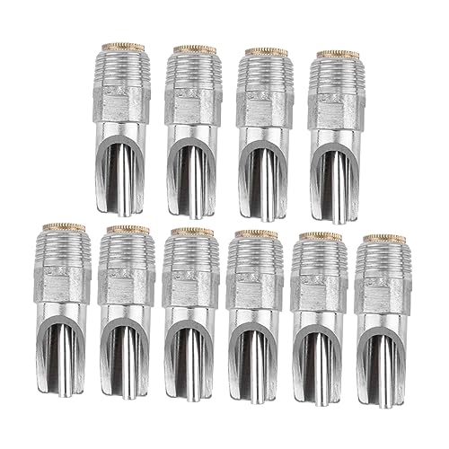 VANZACK 10 Stück Schweine Trinker Wachtel Stroh Bausatz Wasserspender Für Hunde Puffing Ratte Grübler Verschütten Futterspender Inkubator Essen Anlasser Milch Lamm Rostfreier Stahl Silver von VANZACK