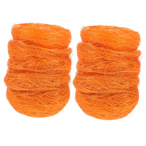 VANZACK 10stücke Kunstvogel-Nest Ornamente Rustikale Simulierte Vogelhäuser Garten-Dekoration Für Themenpartys Hochzeiten Und Feiertage Orange von VANZACK