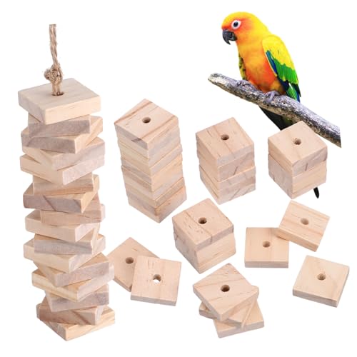 VANZACK Kaublock-Set für Papageien 100-teilig Natürliches Holz Kauspielzeug für Vögel Vogelkäfig-Spielzeug Futtersuche Hängespielzeug für Vögel Kletterspielzeug für Papageienkäfige VANZACK Kaublock-Set für Papageien 100-teilig Natürliches Holz Kauspielzeug für Vögel Vogelkäfig-Spielzeug Futtersuche Hängespielzeug für Vögel Kletterspielzeug für Papageienkäfige von VANZACK