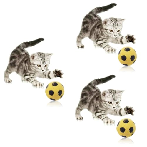 VANZACK 12stücke Katzenspielzeug Bälle Teiliges Aus Fußball-Design Stimuliert Natürliche Instinkte Schützt Möbel Fördert Die Bindung Zwischen Ihnen Und Ihrer Katze Für Drinnen Und VANZACK 12stücke Katzenspielzeug Bälle Teiliges Aus Fußball-Design Stimuliert Natürliche Instinkte Schützt Möbel Fördert Die Bindung Zwischen Ihnen Und Ihrer Katze Für Drinnen Und von VANZACK