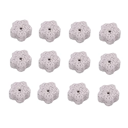 VANZACK 12 Stück Hamsterpfotenstein Klein Chinchilla Kaninchen Groß Schleifen Zähne Nagetier Haustier Tierischer Molarenstein Mineralischer Schleifstein Light Grey Mineralien von VANZACK
