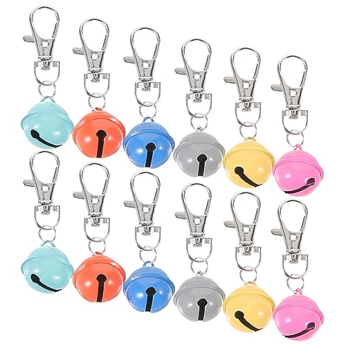 VANZACK Schlichtes Design Glöckchen für Haustierhalsbänder 12 Stück Metallglöckchen Festliches Haustierzubehör Zufällige Farbe von VANZACK