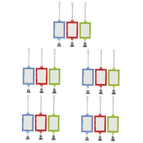 VANZACK 15 STK Doppelseitiger Spielzeugspiegel Spielzeug für Vögel Vogelversorgung vogelkäfig zubehör vogelzubehör für käfig Spielzeuge Vogelspiegelspielzeug Wellensittichspielzeug Küken von VANZACK