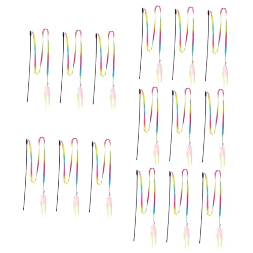VANZACK 15stücke Katzenangel Bunte Satinbänder Mit Federn Lange Teaser-Sticks Für Interaktive Katzenspiele Aktivität Und des Spieltriebs Von Katzen VANZACK 15stücke Katzenangel Bunte Satinbänder Mit Federn Lange Teaser-Sticks Für Interaktive Katzenspiele Aktivität Und des Spieltriebs Von Katzen von VANZACK