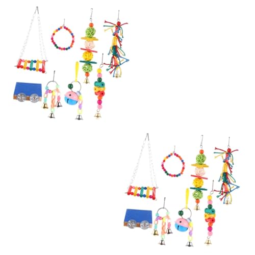 VANZACK 16 Pcs Papagei Schaukel Kauen Spielzeug Vogel Käfig Plattform Hängematte Schaukel Vogel Spielzeug Für Nymphensittich VANZACK 16 Pcs Papagei Schaukel Kauen Spielzeug Vogel Käfig Plattform Hängematte Schaukel Vogel Spielzeug Für Nymphensittich von VANZACK