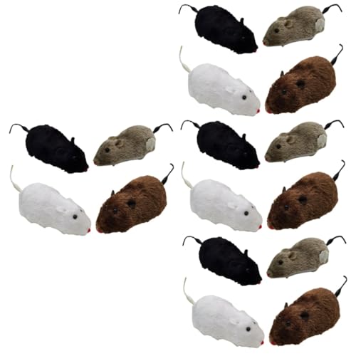VANZACK 16 STK Plüschige Uhrwerkmaus Katzenspielzeug Kätzchen-mäuse-Spielzeug Sich Bewegende Katze Kauspielzeug Für Welpen Tierfigur Katzen-mäuse-Spielzeug Katzen-Teaser Plastik Halloween VANZACK 16 STK Plüschige Uhrwerkmaus Katzenspielzeug Kätzchen-mäuse-Spielzeug Sich Bewegende Katze Kauspielzeug Für Welpen Tierfigur Katzen-mäuse-Spielzeug Katzen-Teaser Plastik Halloween von VANZACK