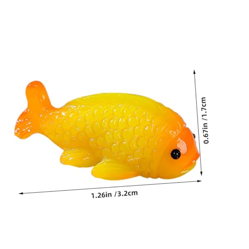 VANZACK 16 Stück Teiliges Goldfisch Miniaturset Leichte Resin Aquarium Deko Künstlerische DIY Mikrolandschaft Accessoires Tragbare Fische Figuren für Aquarium und Garten Vielseitige Mini von VANZACK