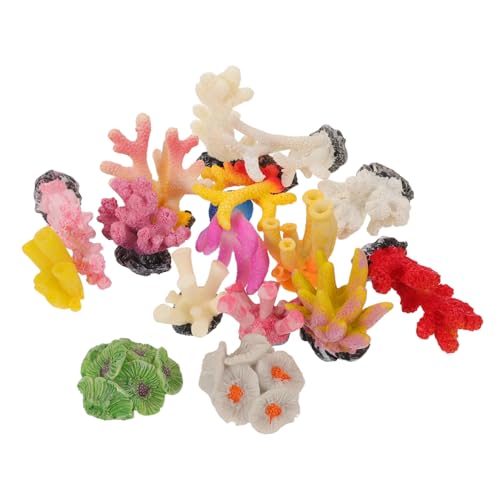 VANZACK 16 Stück Teiliges Mini Korallenriff Deko Künstlichem Resin Detailgetreue Aquarium Pflanzen Nontoxisch und Langlebig Vielseitig für Fischbecken und Wasserschildkröten Geeignet VANZACK 16 Stück Teiliges Mini Korallenriff Deko Künstlichem Resin Detailgetreue Aquarium Pflanzen Nontoxisch und Langlebig Vielseitig für Fischbecken und Wasserschildkröten Geeignet von VANZACK