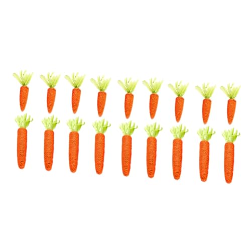 VANZACK 18 STK Karotten Spielzeug Karotten-Ornamente Zu Ostern Hundekarotten-kauspielzeug Welpen Kauen Karottenspielzeug Ausgestopftes -plüschtier Haustier Spielzeugkatze Papierseil von VANZACK