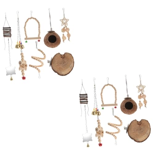 VANZACK 2sets-dauerhafte Papagei Spielzeug Vogel Bungee Seile Coconut Hideaway Für Nymphensittich Wellensittich Schleifen 9 Stücke * 2 VANZACK 2sets-dauerhafte Papagei Spielzeug Vogel Bungee Seile Coconut Hideaway Für Nymphensittich Wellensittich Schleifen 9 Stücke * 2 von VANZACK