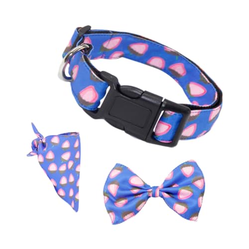 VANZACK Hundehalsband Mit Schleife Verstellbar Und Abnehmbar Strapazierfähiges Material Haustierbedarf Für Spaziergänge Und Outdoor-aktivitäten Inklusive Halsband Fliege Und von VANZACK