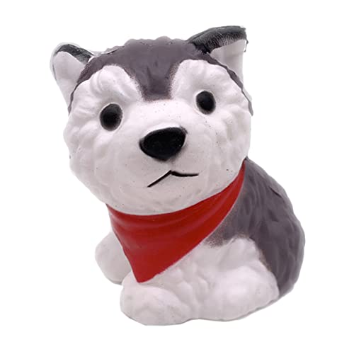 VANZACK 1Stück Husky Hundespielzeug aus PU Langsam Steigendes Stressabbau Entzückende Hundeform Kauspielzeug für Dekoration von VANZACK