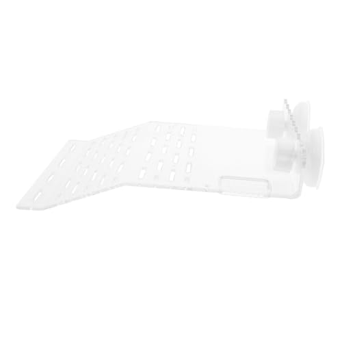 VANZACK 1Stück Schildkrötenplattform für Aquarien Große Reptilienkletterplattform mit Saugnapf Sonnenbaden und Fressen Transparentes Design Fütterungstrog von VANZACK