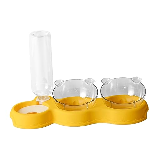 VANZACK Katzen-futterflasche 500 Ml Automatischer Wasserspender Doppelnapf-Set Für Hunde Und Katzen von VANZACK