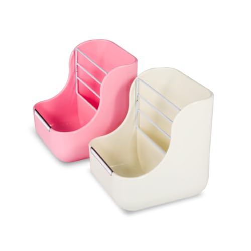 VANZACK 2 Futternäpfe Für Kleine Haustiere Chinchillas Futternäpfe Für Kleintiere Futterspender Für Kaninchen Futternäpfe Für Haustiere Rosa von VANZACK