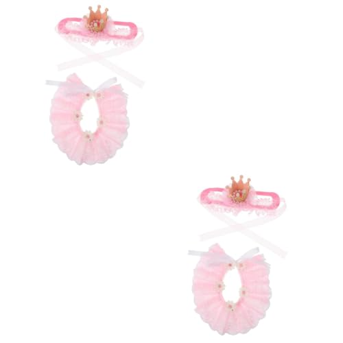 VANZACK 2 Sets Luxuriöse Katze Crown Spitze Kragen Hund Hochzeit Zubehör Pet Mode Kragen VANZACK 2 Sets Luxuriöse Katze Crown Spitze Kragen Hund Hochzeit Zubehör Pet Mode Kragen von VANZACK