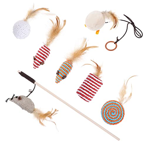 VANZACK 2 Sets Katzenspielzeug Mäuse Flirten Stick Interaktive Katze Teaser Kätzchen Teaser Spielzeug Katzenspielzeug Liefert VANZACK 2 Sets Katzenspielzeug Mäuse Flirten Stick Interaktive Katze Teaser Kätzchen Teaser Spielzeug Katzenspielzeug Liefert von VANZACK