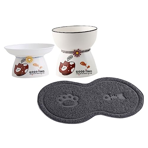 VANZACK 2 Sets Katzennäpfe Für Futter Und Wasser Erhöhter Keramiknapf Futternapf Mit Hals Für Welpen Und Katzen Leicht Zu Waschen Robustes Design VANZACK 2 Sets Katzennäpfe Für Futter Und Wasser Erhöhter Keramiknapf Futternapf Mit Hals Für Welpen Und Katzen Leicht Zu Waschen Robustes Design von VANZACK
