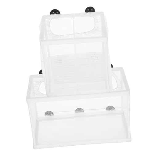 VANZACK 2 Stück Aquarium Zuchtbox Teilig mit Feinem Netz Fischaufzucht Isolationsbox für Babyfische und Garnelen Einfach zu Reinigen Vielseitig Einsetzbar für Kontrollierte Brut und von VANZACK
