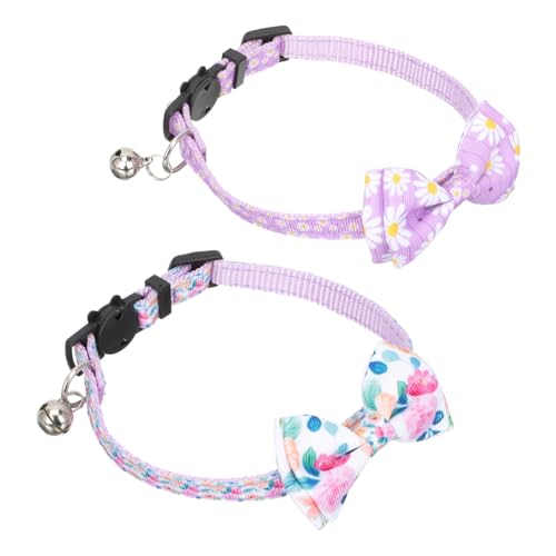 VANZACK 2 Stück Blumenbogenkatze Halskette Hundehalsbänder Für Welpen Süße Hundehalsbänder Hundekragenschnalle Netter Hundehalsband Für Hunde Halsband Für Hunde Bunt Polyester VANZACK 2 Stück Blumenbogenkatze Halskette Hundehalsbänder Für Welpen Süße Hundehalsbänder Hundekragenschnalle Netter Hundehalsband Für Hunde Halsband Für Hunde Bunt Polyester von VANZACK