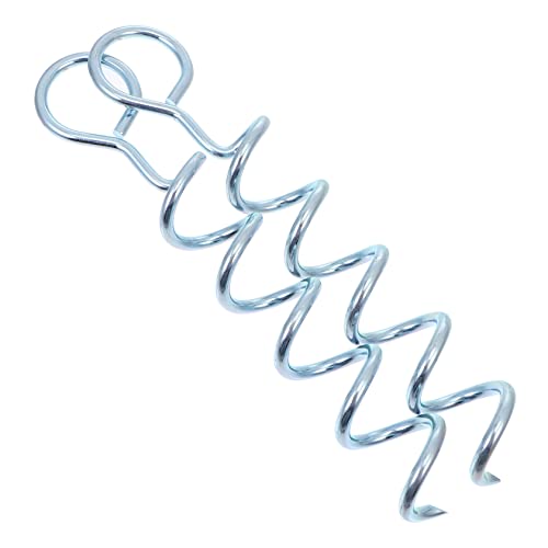 VANZACK 2 Stück Erdnagel Kabel verlegen Hund welpe stapeln pflock Befestigungspfahl für Hunde im Freien Seile Garten wergzeug Garten wekzeuge Eisenpflock Zeltbefestigungsstange Silver von VANZACK