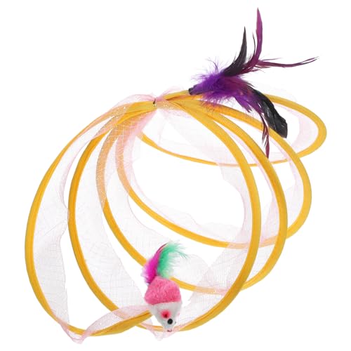 VANZACK 2St Faltbarer Katzentunnel Katzenspielzeug Interactive cat Toy cat Motion Toy Rosa cat Toys Kätzchen Haustier Meerschweinchen Spielzeug einstellen Netz Stahldraht von VANZACK