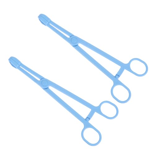 VANZACK 2 Stück Fütterungsvorrichtung Reptile Feeding Tools Lizard Feeding Tools Reptilien-Terrarienzange füttern Schlange Futterklammer für Reptilien Futterzange Aquarium Plastik Blue von VANZACK