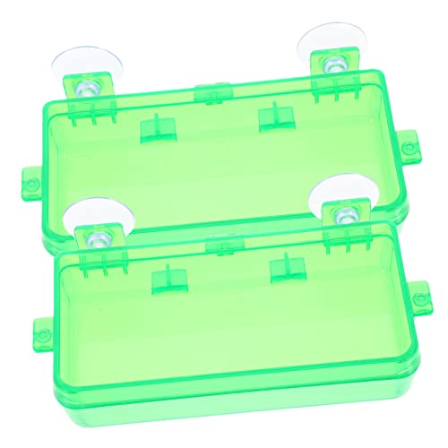 VANZACK 2 Stück Futterstelle Für Reptilien Fütterung Wasserspender Für Reptilien Schildkrötenfutter Gecko-Essen Fliehen Reptilienfutterautomat Reptile Wurmschale Green Plastik VANZACK 2 Stück Futterstelle Für Reptilien Fütterung Wasserspender Für Reptilien Schildkrötenfutter Gecko-Essen Fliehen Reptilienfutterautomat Reptile Wurmschale Green Plastik von VANZACK