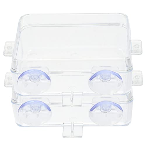 VANZACK 2 Stück Futterstelle Für Reptilien Gecko-futterschale Feeder Mit Becher Reptiliengehäuse Reptilienfutterautomat Futterhäuschen Für Reptilien Fütterung Transparent Plastik VANZACK 2 Stück Futterstelle Für Reptilien Gecko-futterschale Feeder Mit Becher Reptiliengehäuse Reptilienfutterautomat Futterhäuschen Für Reptilien Fütterung Transparent Plastik von VANZACK