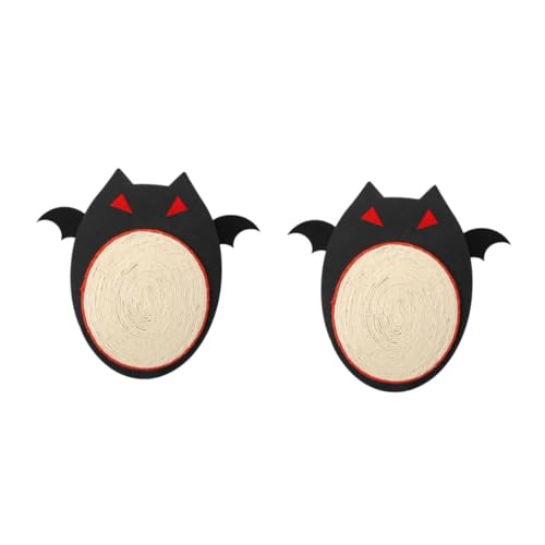 VANZACK 2 Stück Halloween Kratzmatte Katze Sisal Kratzteppich mit Flügeln und Eva Basis Atmungsaktiv Natürliches Katzenspielzeug für Krallenpflege und Ruhe Schwarz VANZACK 2 Stück Halloween Kratzmatte Katze Sisal Kratzteppich mit Flügeln und Eva Basis Atmungsaktiv Natürliches Katzenspielzeug für Krallenpflege und Ruhe Schwarz von VANZACK