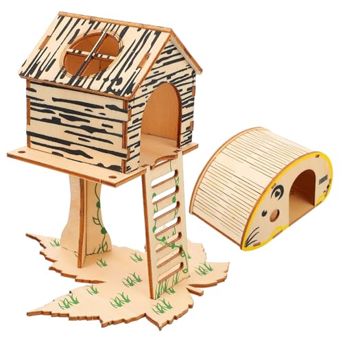 VANZACK 2stücke Hamster Klettergerüst Mit Treppe Für Kleine Haustiere Als Gemütlicher Unterschlupf Und Spielhaus Für Zwerghamster Und Andere Kleintiere VANZACK 2stücke Hamster Klettergerüst Mit Treppe Für Kleine Haustiere Als Gemütlicher Unterschlupf Und Spielhaus Für Zwerghamster Und Andere Kleintiere von VANZACK