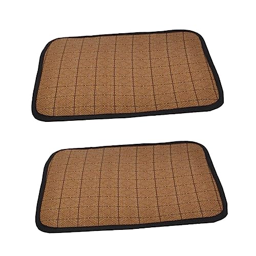 VANZACK 2 Stück Haustiermatte kühlmatten für Haustiere Atmungsaktives Haustierkissen Atmungsaktiver Haustierbedarf Unterlage groß Pads Hunde Cool Pet Pad Kühlmatte für Haustiere Coffee von VANZACK