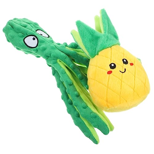 VANZACK 2stücke Interaktive Hundespielzeuge Lustiger Quietsch- Und Ananas Knisterndes Kauspielzeug Für Kleine Hunde Fördert Spiel Und Für Unabhängiges von VANZACK