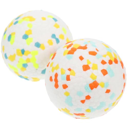 VANZACK 2 Stück Hundespielzeugball Hundepuzzlespielzeug Hundeanreicherungsspielzeug Schnüffelspielzeug Für Hunde Unzerstörbarer Hundeball Hundeleckerli Hundequietschspielzeug von VANZACK
