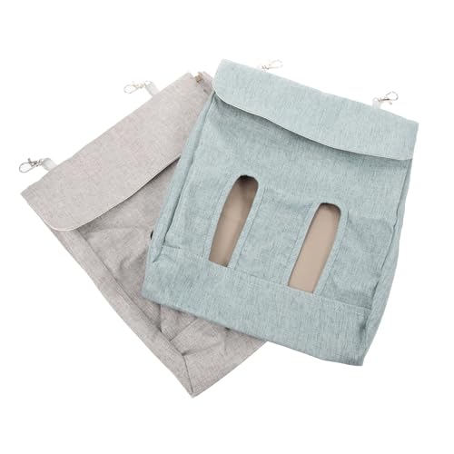 VANZACK 2 Stück Kaninchen-heu-Tasche Fütterung Heu Für Lagerung Hasenheu Klein Meerschweinchen Zubehör Hasenkäfig Kaninchenkäfig Zum Aufhängen Gewebte Hängend Beutel Futterspender Stoff von VANZACK