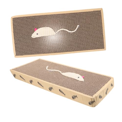 VANZACK 2 Stück Katzen Kratzbrett Kratzpads aus Wellpappe Langlebiges für Katzen Kralenwetzen und Entspannen um Möbel zu Beschäftigen VANZACK 2 Stück Katzen Kratzbrett Kratzpads aus Wellpappe Langlebiges für Katzen Kralenwetzen und Entspannen um Möbel zu Beschäftigen von VANZACK
