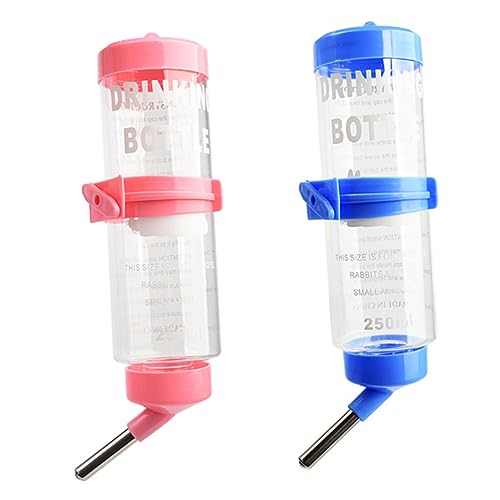 VANZACK 2 Stück Kleiner Trinkbrunnen für Haustiere nager trinkflasche nagetier trinkflasche pet Water Bottle kleine Trinkflasche für Haustiere Trinker Kaninchenkäfig Trinkflasche Plastik von VANZACK
