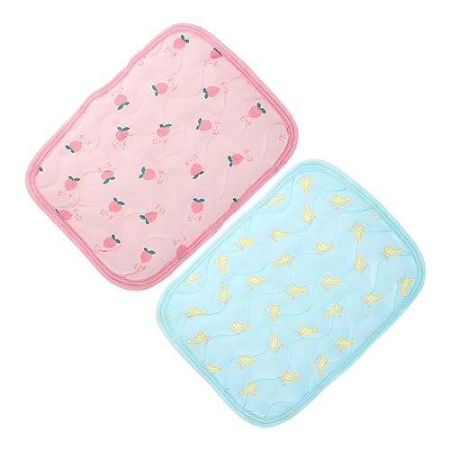 VANZACK 2 Stück Kleintier-kühlkissen Hamster Sommerliches Kühlkissen Kaninchen Welpen-cool-pad Haustier Meerschweinchen Sommer Kühlmatte Unterlage Kühlung Sommermatte Coole Kissen Stoff von VANZACK