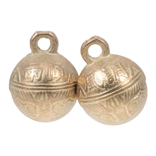 VANZACK 2 Stück Tigerkopf Glocke Glocken Hundeglocke hundeklingel hundegebell Dekorative Glocke Haustier Ornament Anhänger hängende Haustierbedarf Kupfer von VANZACK