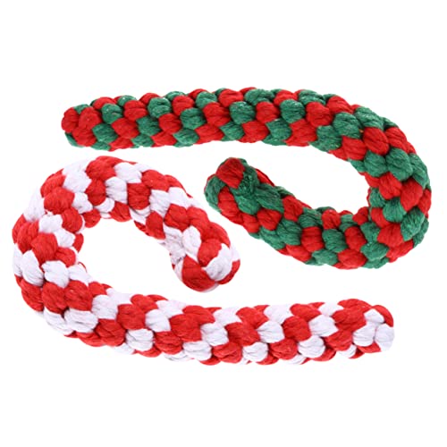 VANZACK 2 Stück Weihnachten Baumwoll Seil Krücken Kauspielzeug Für Welpen Für Welpenbisse Bissfestes Für Haustiere Hundebissspielzeug Welpenspielzeug Baumwollseil VANZACK 2 Stück Weihnachten Baumwoll Seil Krücken Kauspielzeug Für Welpen Für Welpenbisse Bissfestes Für Haustiere Hundebissspielzeug Welpenspielzeug Baumwollseil von VANZACK
