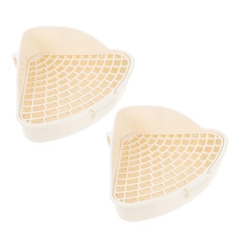 VANZACK 2 Stück kleines Haustierurinal Hamster klo kaninchentoilette Tier-Katzentoilette kaninchenklo Leckereien für Haustiere Röhren Hamster Töpfchen Kleine Haustiertoilette Plastik Weiß von VANZACK