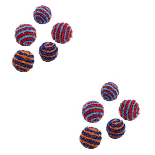 VANZACK 2 Sets 5 cm Interaktives Hundespielzeug Für Katzen Hüpfspielzeug Haustier Für Kätzchen Lustiges Spielzeug Für Katzenbedarf 10 Stück * 2 von VANZACK