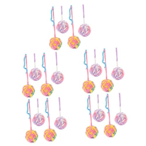 VANZACK 20stücke Teiliges Katzenspielzeug Interaktiver Kratzball Für Katzen Farbige Spielbälle Aus Strapazierfähigem Material Für Indoor-Spiel Und Krallenpflege von VANZACK